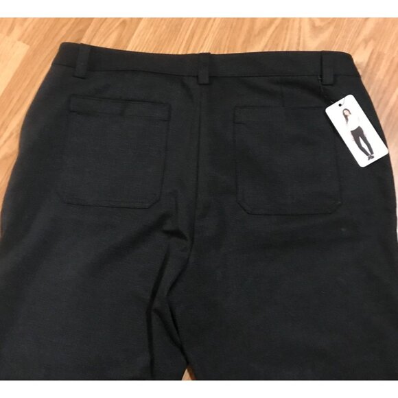 Andrew Marc Ponte Ankle Pants Soft Stretch 574907 Size 12 Womens Charcoal - Picture 6 of 12